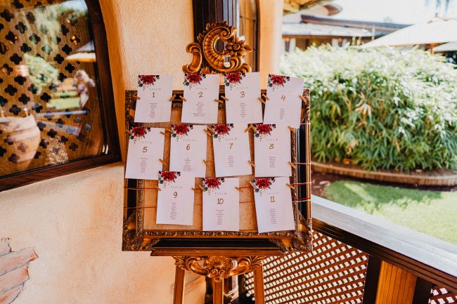 Hochzeitsdekoration einer freien Trauung im Molino in Neuried bei Offenburg. Fotografiert von Lisa & Andi Photography.